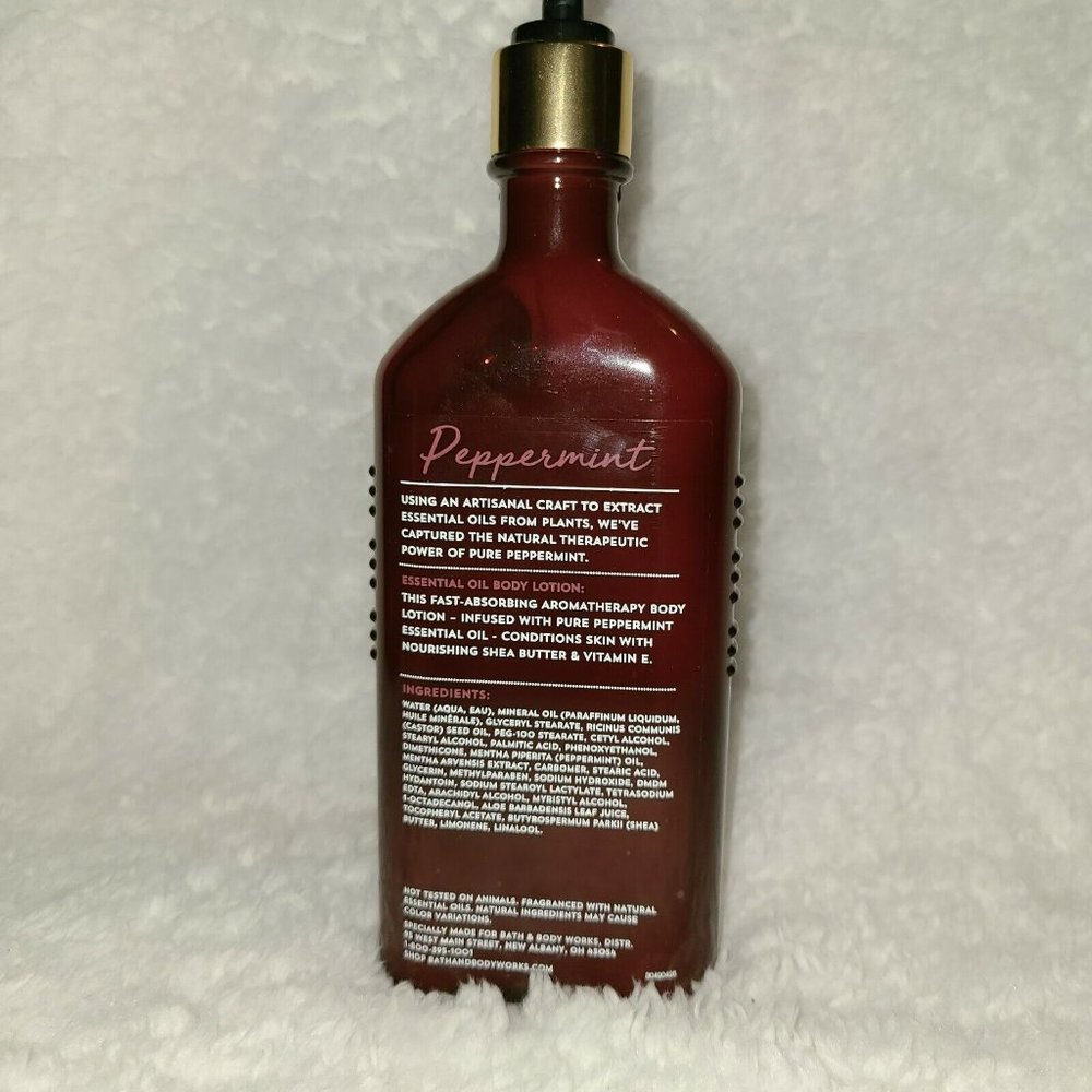 Bath And Body Works Peppermint Essential Oil Aromatherapy Body Lotion 6.5 Fl Oz - Picture 2 of 5